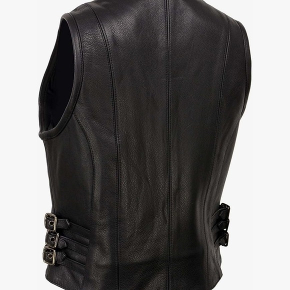 Milwaukee Premium leather Motorcycle Rider Vest NWT - Picture 3 of 7